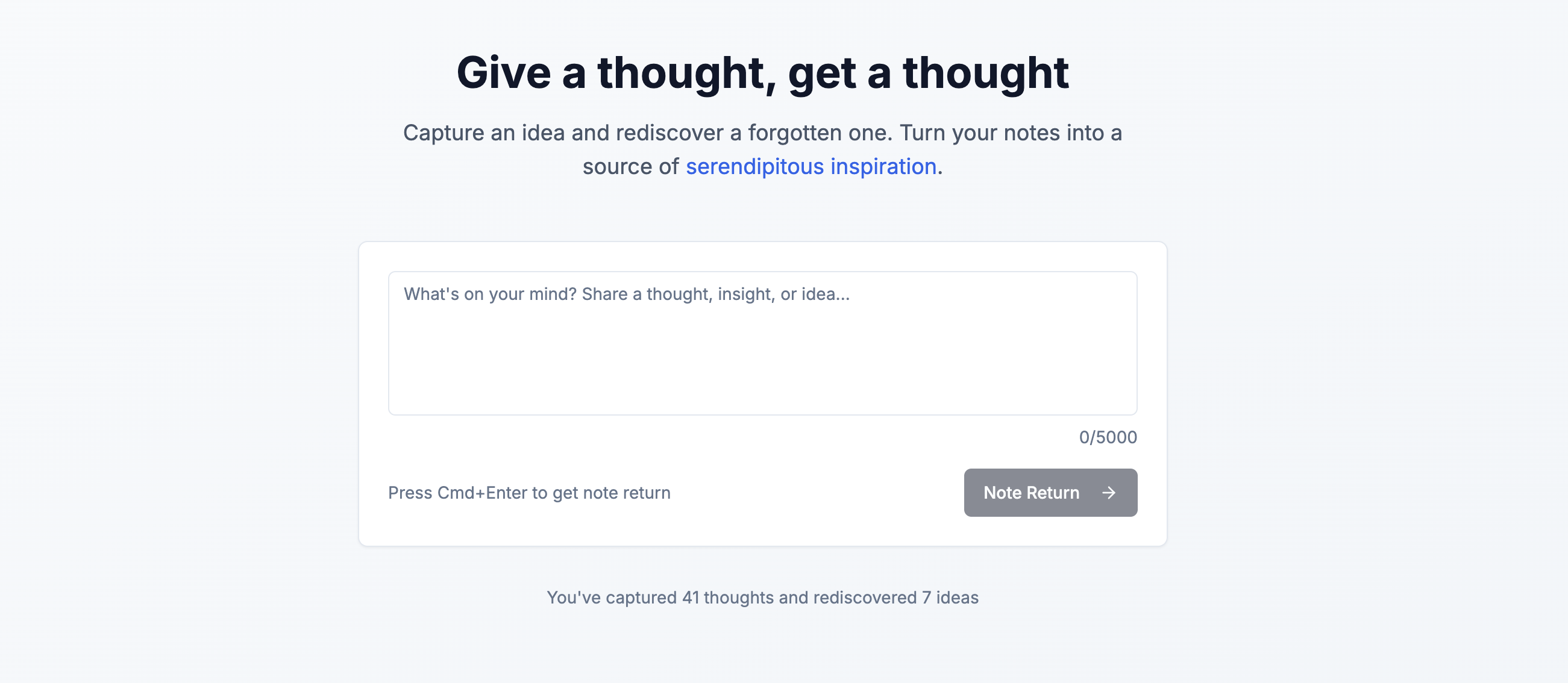 NoteReturn productivity app dashboard showing note-taking interface with spaced repetition - smart note management software